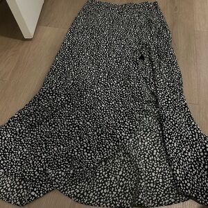 Lulu's Black and White Maxi Skirt